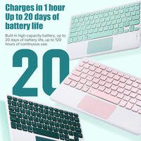 Casing Keyboard Mouse Tablet Portabel 3-in-1 Baru, Desain Nirkabel Scissor Switch, Dukungan Multi-sudut, Pengisian Cepat