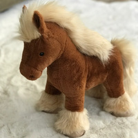 Peluche cheval Freya mignonne en peluche courte 31cm-50cm 0-24 mois rembourrée en éponge