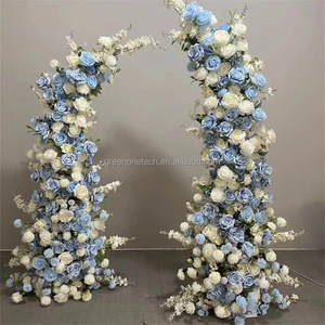 GOG009 Vente en gros déco mariage <span class=keywords><strong>marine</strong></span> <span class=keywords><strong>bleu</strong></span> royal violet soie artificielle arc floral or <span class=keywords><strong>rose</strong></span> suspendus boules de fleurs paquet - Product Image 5