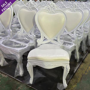 Sillas de Plástico de Diseño Moderno con Respaldo en Forma de Corazón, Color Blanco Simple, las Mejores Sillas de Comedor de Fabricantes - Product Image 1