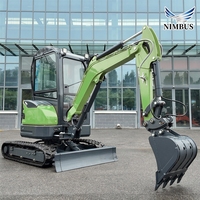 Mini-excavatrice homologuée EPA de 2,5 tonnes avec moteur Yanmar, excavatrice compacte sur chenilles avec pièces fiables, support pour les grossistes américains