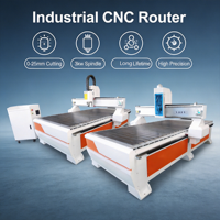 Routeur CNC 1325 Mach3 à broche unique 3 axes avec table à rainures en T pour le travail du bois, gravure et découpe de portes d'armoires en MDF et contreplaqué