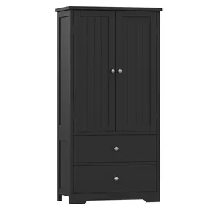 Wholesale European Classical WOODEN WARDROBE 5 STAR HOTEL Wardrobe Clothes Organizer Black Roperos