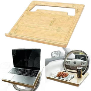 Ozingo - Bandeja de Madera para Volante de Coche, Soporte para Portátil, Estante de Almacenamiento de Madera Maciza, Mesa para Ordenador de Coche - Product Image 2