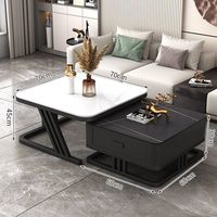 Ensemble de table basse et de meuble TV YOUTAI 2024, luxe, or et blanc, ensemble de meubles modulaires sectionnels pour salon
