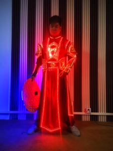 Red Warrior servicio al cliente LED brillante Vintage estilo chino Bar KTV servicio de <span class=keywords><strong>licor</strong></span> puesta en escena atmósfera Props disfraz - Product Image 6