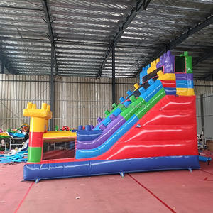 Şişme yapı taşları kale kabarık atlama ev zıplayan üçlü kaydırak Blower ile çocuklar yetişkinler için sıçrama evleri havaya uçurmak - Product Image 6