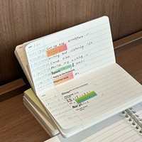 Carnet de notes adhésives mini format thérapeutique, avec couverture rabattable, format poche, portable, format paysage, journal, cadeau, livre de vocabulaire