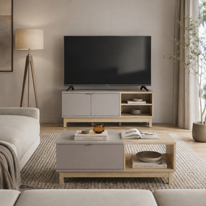 Moderno Mueble para TV de Roble Sonoma Plateado, Mueble de Almacenamiento para Sala de Estar - Product Image 4