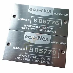 Laser gravur metall seriennummer platten QR code barcode asset aluminium etiketten