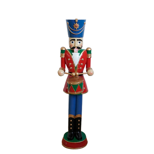 Large Polyresin <strong>Nutcracker</strong> LED Light Standing Christmas <strong>Drum</strong> Indoor Outdoor Xmas Seasonal Decorations Fiberglass Home Use - Product Image 4