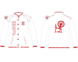 Chaqueta Universitaria Personalizada de los Corredores Masónicos de Jericho, Héroes de Jericho |   Chaqueta de Carreras HOJ Masons Bordada a Medida en Sarga de Algodón - Product Image 4