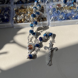 <span class=keywords><strong>Rosario</strong></span> con Scatola, <span class=keywords><strong>Collana</strong></span> con Croce Cattolica, Gioielli Religiosi, Regalo per Donne - Product Image 5