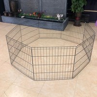 Cage pliable pour chien, stylo pour animaux domestiques 8 panneaux, parc à chiot, lapin, course, chat, canard, clôture intérieure/extérieure, 61cm x 61cm, 6/24 pouces