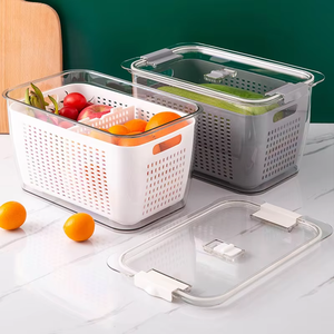 New Design 4L Refrigerator Drain Storage Box Crisper Refrigerator Box Plastic Multifunction Food Storage <strong>Container</strong> - Product Image 3