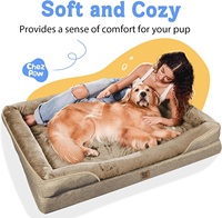 Lit pour chien Cocon Confortable et Fermé, Imperméable, Orthopédique, Mousse alvéolée, Rembourrage 360°, Canapé pour animaux, Emballé en carton, Toutes saisons