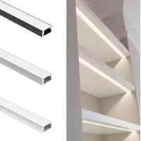 Diffuseur LED en aluminium pour plafond, profilé en U, 17 mm, noir, avec diffuseur PC, prix de gros usine, vente chaude