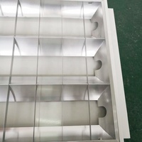 Luminaire de plafond encastré à grille de bureau T8 2x4 pieds, tube LED de 1200 mm, luminaire de plafond encastré, T5 T8, boîtier en aluminium + fer, miroir