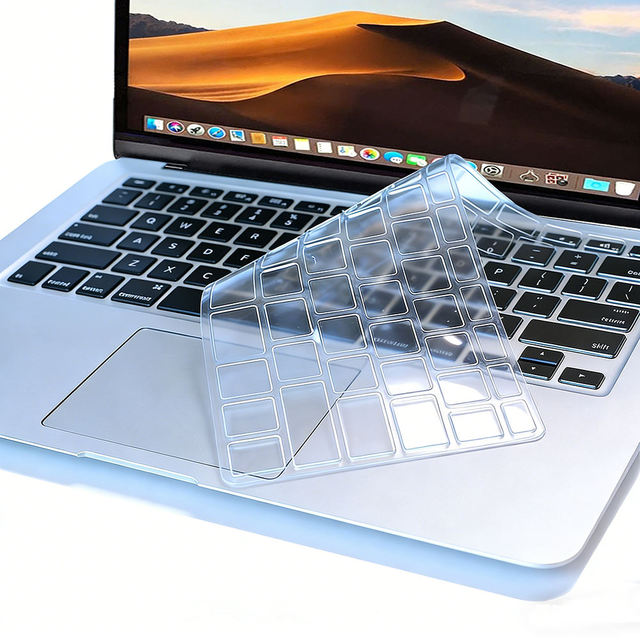 MacBook Air Apple Laptop Keyboard Cover TPU, Suitable for M1, 2, 3, M4 Pro Silicone Transparent Keyboard Protector