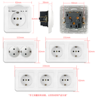 Interrupteurs et prises de courant FIKO aux normes européennes avec port USB A + C Interrupteur à bascule et prise de courant pour la maison/l'hôtel