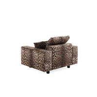 Fauteuil simple italien de luxe, canapé simple imprimé léopard