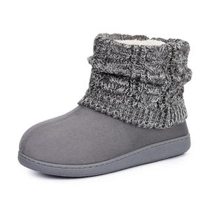 Chaussons en tricot pour femmes, confortables, chauds, en polaire, en mousse à mémoire de forme, chaussures d'intérieur et d'extérieur, chaussons confortables - Product Image 3