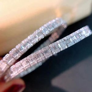 Xinfly Custom 3.65ct Natural Diamond Iced Out Tennis <b>Bracelet</b> 18K <b>Solid</b> Gold Factory Price - Product Image 4