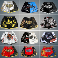 Shorts de boxe MMA Muay Thai pour hommes et femmes avec logo frontal, respirants, 100% polyester pour l'entraînement UFC Sanda, vente en gros