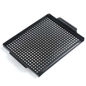 <span class=keywords><strong>Plaque</strong></span> de grillades <span class=keywords><strong>en</strong></span> <span class=keywords><strong>fonte</strong></span> sur mesure Paniers de grillade pour Wok de légumes antiadhésifs Prix compétitif Panier de grillade <span class=keywords><strong>en</strong></span> métal noir - Product Image 1