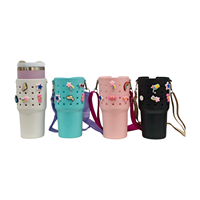 Manchon de tasse à café en EVA personnalisé, réutilisable, imperméable, pour voyage, anti-brûlure, portable avec poignée et sangle, design souple
