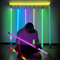 Nouvelle conception de lampe tube LED RVB T8 portable rechargeable par USB, lumière de travail colorée, lumière vidéo