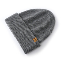 Chapeaux d'hiver en tricot côtelé doux pour hommes et femmes, bonnets en laine mérinos de haute qualité avec logo personnalisé