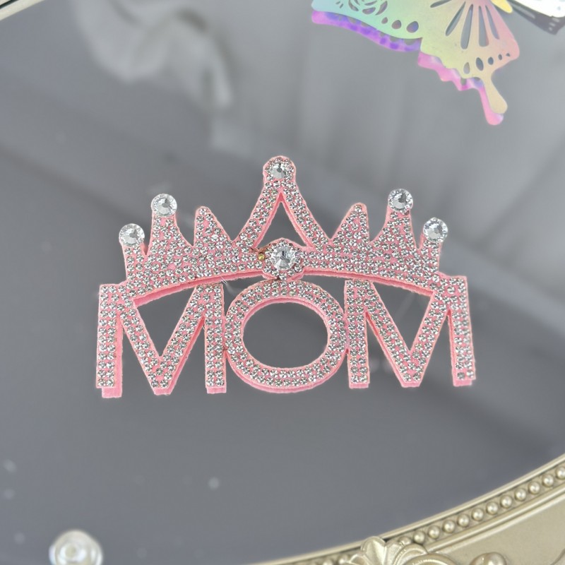 Couronne de maman rose-5 pièces (9 cm de large)