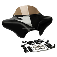 Carénage et pare-brise extérieur Batwing avant XF290601-SET-K pour Harley Heritage Softail 1987-2017