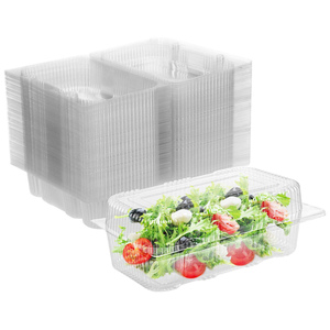 Contenedores de postre desechables de plástico transparente PET fruta galleta caja de concha - Product Image 1