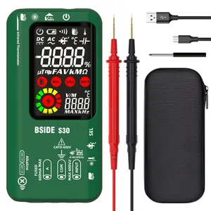 Resmi dijital multimetre akıllı Multitister 9999 t-rms DC AC gerilim akım 15V diyot kapasitör Ohm ncv'deki USB şarj edilebilir Tester