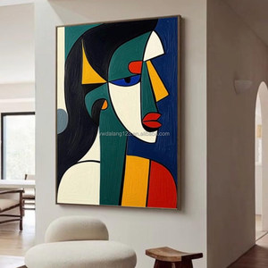 Ritratto Colorato 3D Testurizzato Dipinto a Mano su Tela Stile Picasso Arte Moderna da Parete Pittura a Olio <span class=keywords><strong>Dipinti</strong></span> <span class=keywords><strong>Astratti</strong></span> <span class=keywords><strong>Donne</strong></span> - Product Image 2