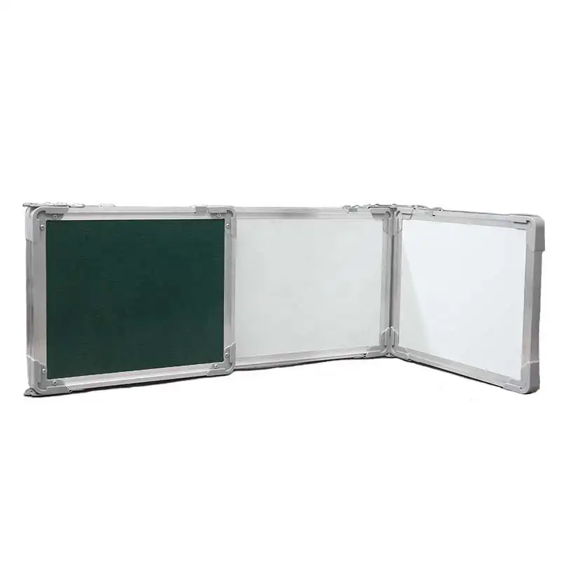 School Supplies Three Elements Folding Magnetic Chalk Board Double Sided Writing Green Board White Board