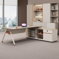 Nouveau bureau de direction moderne en forme de L, mobilier de bureau, table de direction, bureau de PDG, bureau de luxe, table de patron