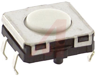 B3w-4005 Tactile Switch, Pcb-mounted Plunger Type, Through-hole Termination, Spst, Ip67 Rating, Yellow Actuator, Contact Current