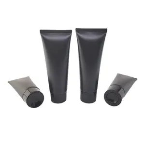FTS 30ml Trendy Style Eco-Friendly Black Cosmetic Squeeze Tube Packaging Oval Hand Cream Tube Flip Top Lid