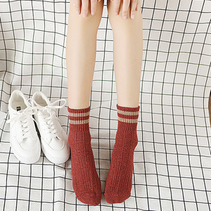 2025 Bán Buôn Xếp Chồng Lên Nhau Vớ Phụ Nữ Vớ Trung Bình Dày Hàn Quốc Trường Phong Cách Cô Gái Nhật Bản Mùa Đông Mờ Vớ Len - Product Image 2