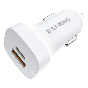 Type C Car Charger 18W Fast USB Phone Charger PD QC 3.0 Dual Port Car Charger Adapter