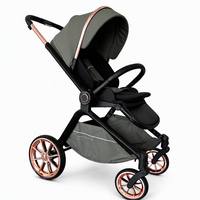 Poussette de luxe 2-en-1 Ningbo Youbei, pliable à une main, pliage rapide, haute position, vente en gros, logo personnalisé, OEM