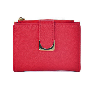 Cartera Corta Ligera para Mujer, Hecha de Material de PU Granulado de Alta Calidad, con Cierre Rápido y Bolsillo con Cremallera Seguro - Product Image 1