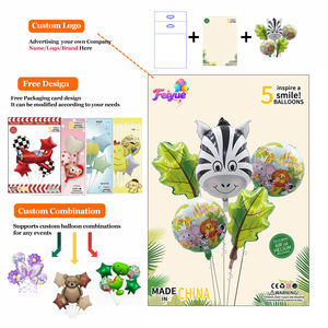 Aangepaste set van 5 folie ballonnen voor kinderfeestjes, dierenballonnenset, Valentijnsdag feestballonnenset - Product Image 6