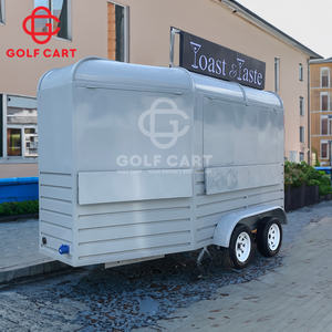 Color personalizado Camiones De Comida/BBQ Food Trucks Pizza Food Cart With Wheels Mobile Food Concession Trailers Horse Cart Trailer - Product Image 1