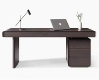 Bureau de direction moderne, durable et écologique avec armoire de rangement intégrée pour bureau à domicile et salle d'étude