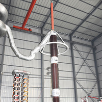 Parafoudre à oxyde métallique sans interstice en acier inoxydable 550 kV, modèle extérieur haute tension MV&HV JDX, courant 2000A, hauteur 6280mm