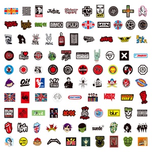100 Pezzi/Sacchetto Adesivi Cartoon Rock Music Personalizzati Impermeabili in Vinile per Diari, Caschi, Moto, Bottiglie, Pareti - Product Image 4